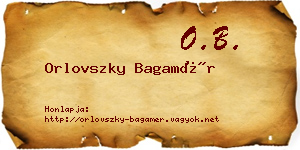 Orlovszky Bagamér névjegykártya